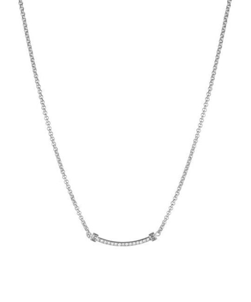 Půvabný ocelový náhrdelník s krystaly LJ1748
