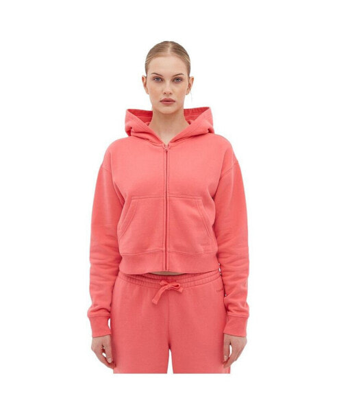 Women's Whitley Eco-Fleece Cropped Zip Hoodie - BLEH10502