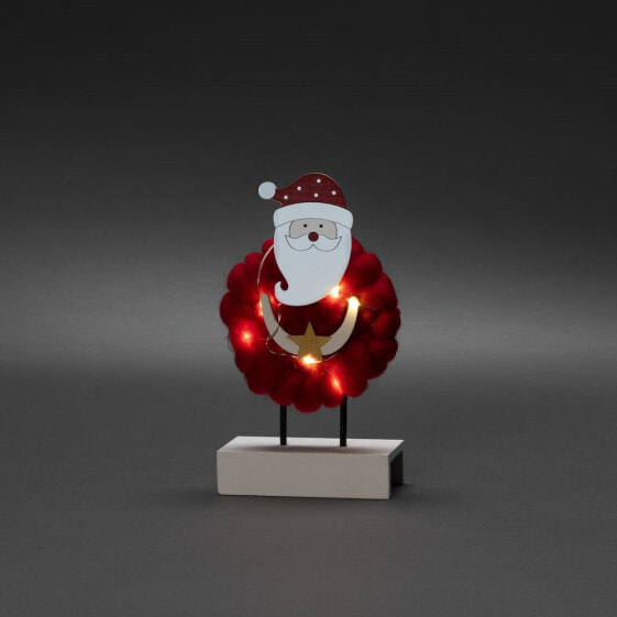 Konstsmide Wood/Cotton Santa - Light decoration figure - Red - Cotton - Wood - Universal - IP20 - 6 h
