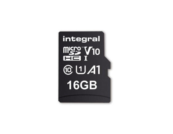 Integral 16GB MICRO SD CARD MICROSDHC UHS-1 U1 CL10 V10 A1 UP TO 100MBS READ - 16 GB - MicroSD - UHS-I - 100 MB/s - Class 1 (U1) - V10