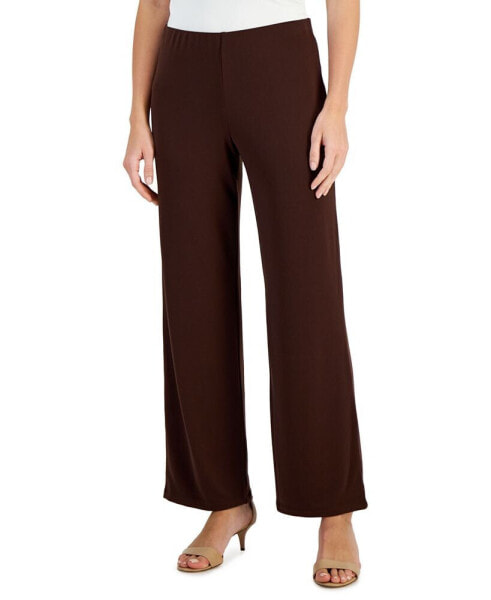 Women's Knit Wide-Leg Pull-On Pants, Regular & Short Lengths, Created for Macy's