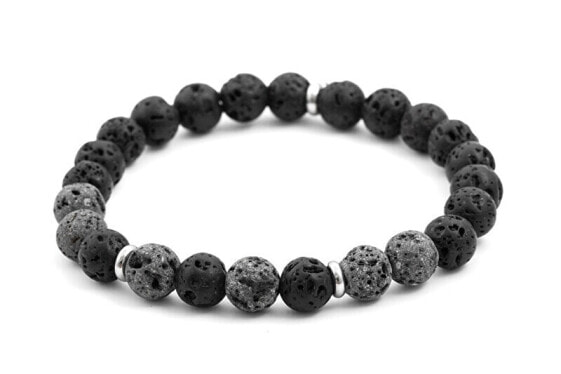 Beaded bracelet made of lava stone MINK77 / 17