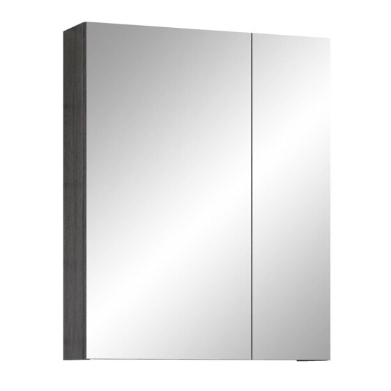 Домашний бельевой шкаф ebuy24 Riva, зеркальный, серый 2 двери
