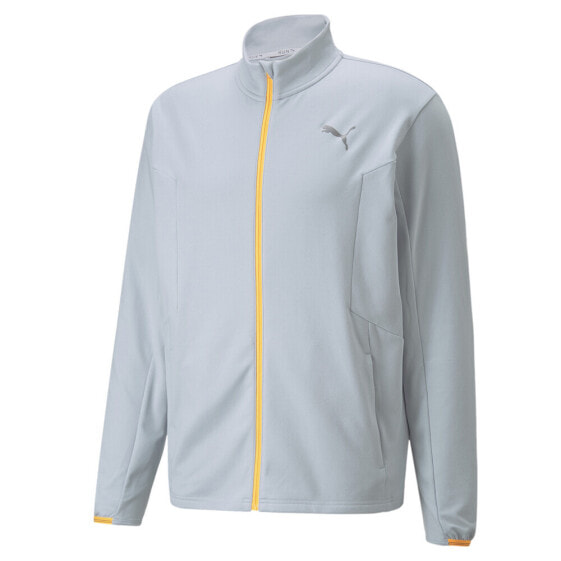 Puma Cloudspun Full Zip Running Jacket Mens Grey Casual Athletic Outerwear 52239