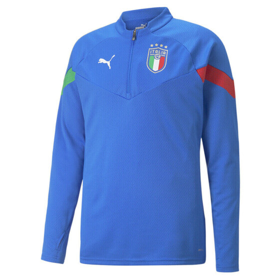 Puma Figc Player Training 14 Zip Sweatshirt Mens Blue 76706303