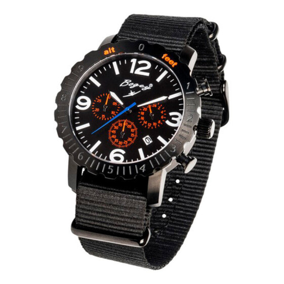 Мужские наручные часы с черным текстильным ремешком Bogey BSFS001ORBK