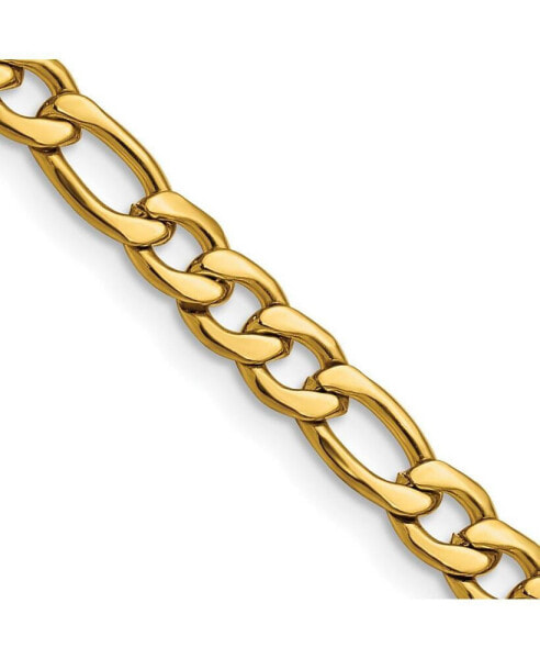Stainless Steel Polished 6.3mm Figaro Chain Necklace
