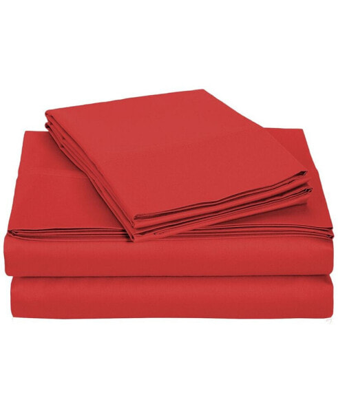 University 4 Piece Charcoal Solid Twin Xl Sheet Set