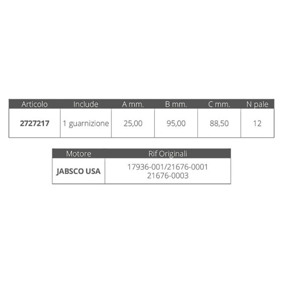 JABSCO 17936-21676 Original Impeller
