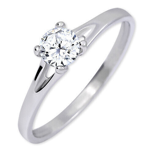 Silver engagement ring with crystal 426 001 00508 04