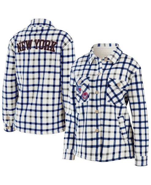 Рубашка Wear by Erin Andrews New York Rangers Plaid ButtonUp