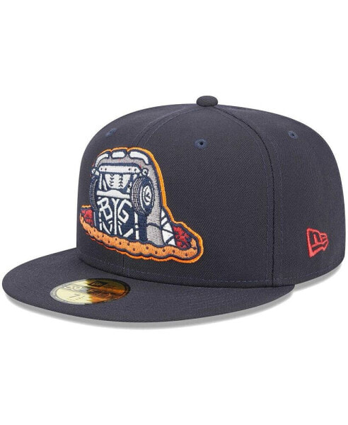 Men's Navy Bowling Green Hot Rods Theme Nights Bowling Green Sinkholes 59FIFTY Fitted Hat