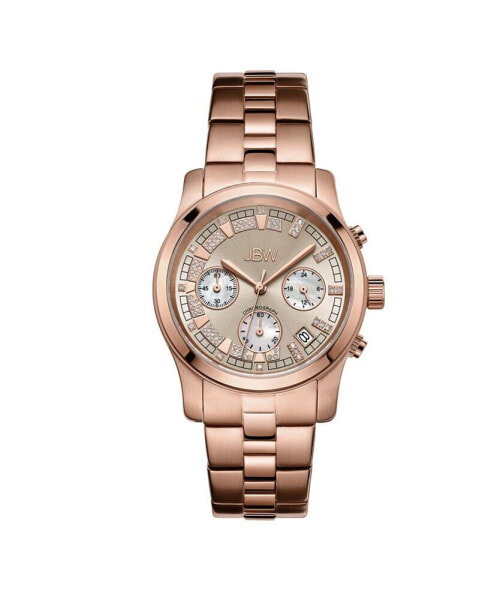 Women's Alessandra Diamond (1/5 ct.t.w.) 18K Rose Gold Plated Stainless Steel Watch