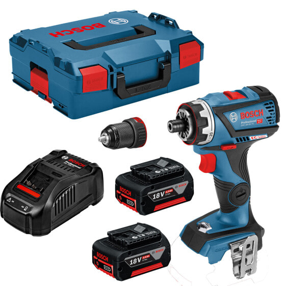 Bosch Bohrschrauber GSR 18V-60 FC 2x 5,0 Ah Akku + Lader + 1 Aufsatz in L-Boxx