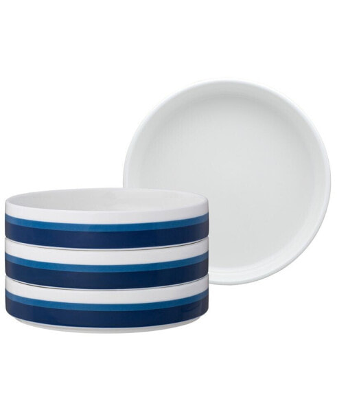 ColorStax Stripe Deep Plate, Set of 4