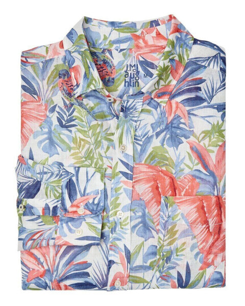J.Mclaughlin Mangrove Flower Gramercy Linen Shirt Men's Xl