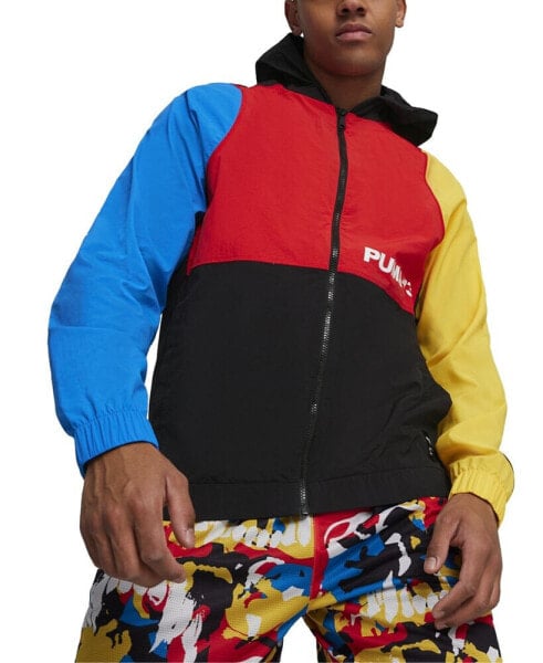 Men's Winners Circle Colorblocked Full-Zip Hooded Jacket