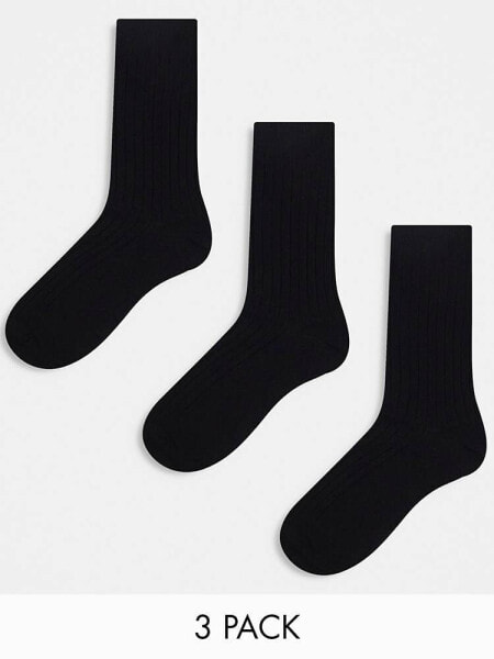 Weekday Noah 3-pack socks in black 