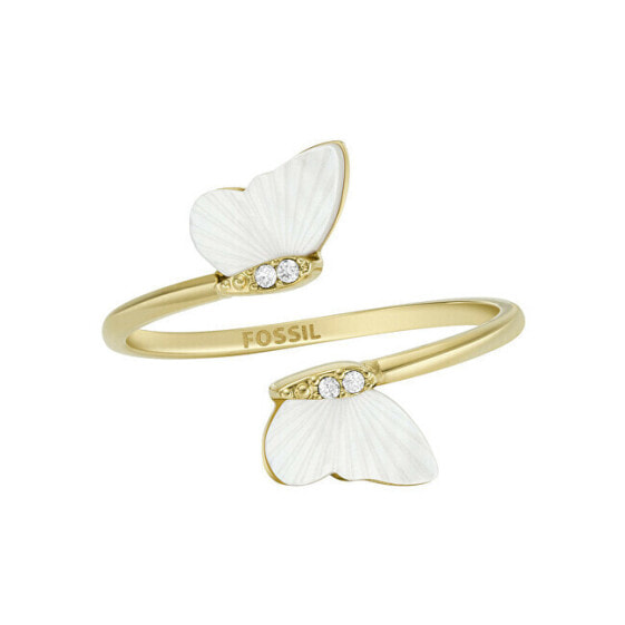 Кольцо Fossil Radiant Wings Gold Plated JF04423710.