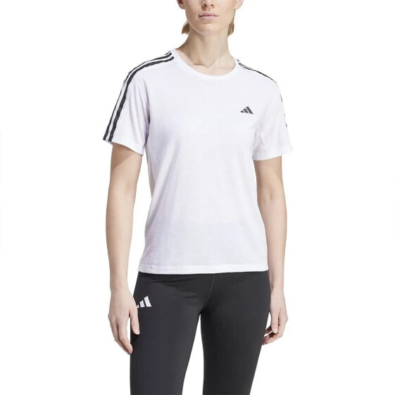 ADIDAS Own The Run 3 Stripes short sleeve T-shirt