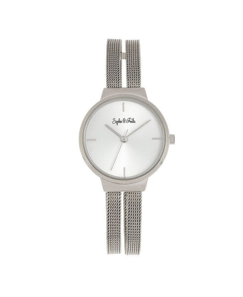 Часы и аксессуары Sophie And Freda Женские наручные часы Sedona из нержавеющей стали - серебряные, 30 мм