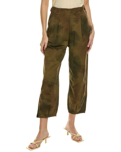 Джинсы женские AG Jeans Adel Pleated Trouser, зеленые 30