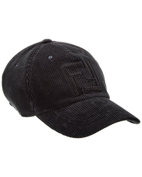 Fendi Corduroy Baseball Cap Men's Black Os