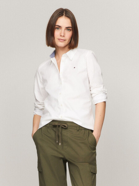 Regular Fit Solid Stretch Oxford Shirt