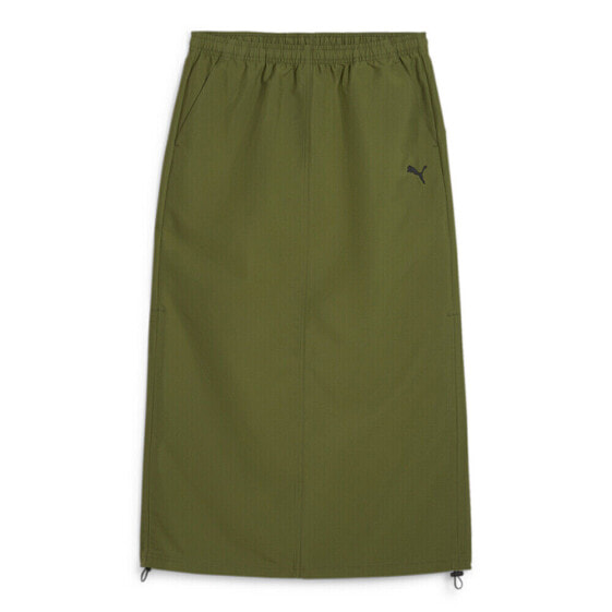Puma Dare To Midi Woven Skirt Womens Green Casual 62429333