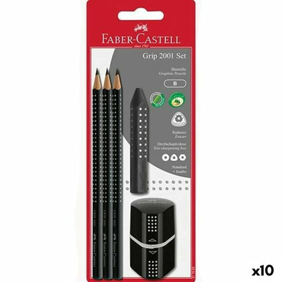 Набор карандашей Faber-Castell Чёрный (5 штук) (10 штук) для школы