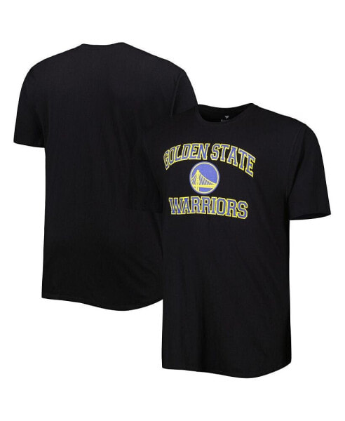 Men's Black Golden State Warriors Big and Tall Heart and Soul T-shirt