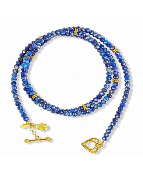 Peaceful Heart Lapis Lazuli Wrap Bracelet