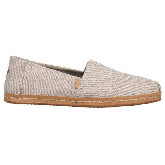 TOMS Alpargata Leather Wrapped Slip On Womens Beige Flats Casual 10015764T