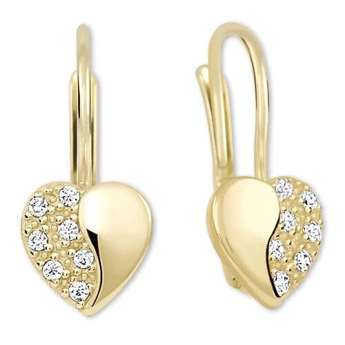 Серьги Brilio Gold Heart Crystals