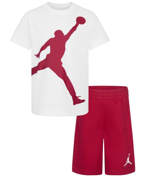 Little Boys Jumbo Jumpman T-shirt and Shorts, 2 Piece Set