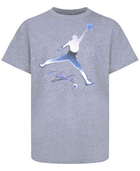 Big Boys Jumpman Flight Chrome Short Sleeve T-Shirt