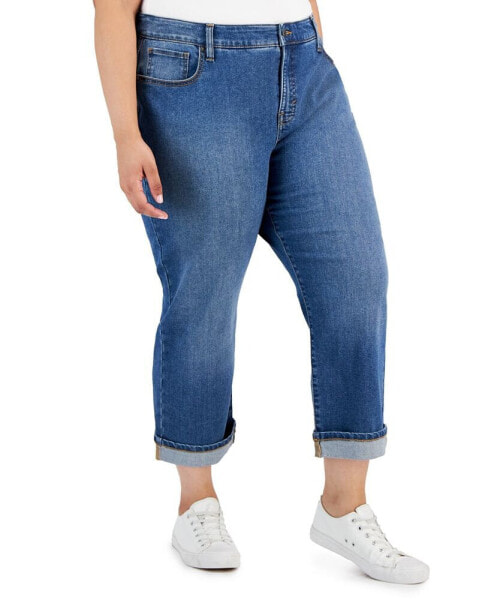 Plus Size Mid-Rise Curvy Capri Jeans, Created for Macy's