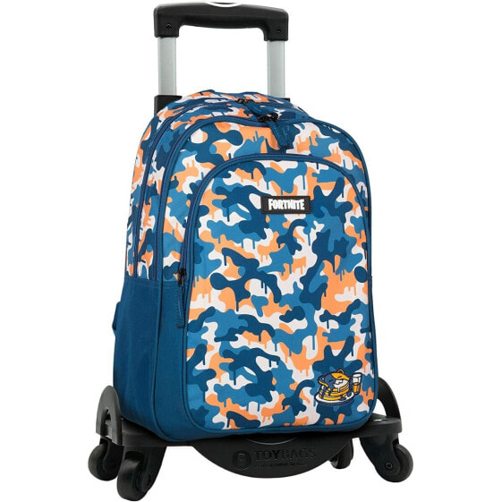 Школьный рюкзак с колесиками Fortnite Синий Камуфляж 42 x 32 x 20 cm