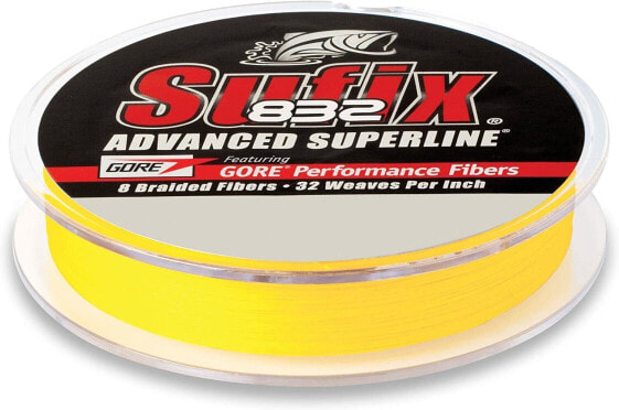 Sufix 832 Advanced Superline Braid 600 Yards Fishing Line-Yellow-Pick Line Class