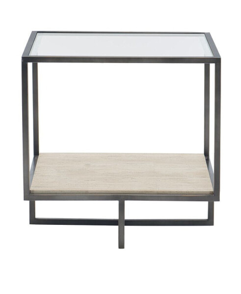 Harlow Metal Square End Table
