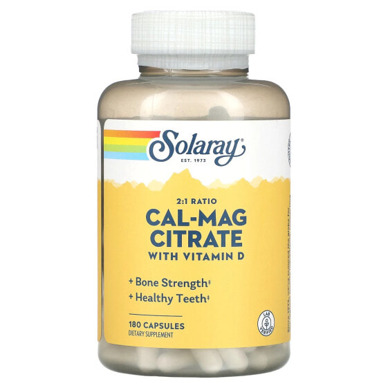 Cal-Mag Citrate with Vitamin D-3, 2:1 Ratio , 180 Capsules