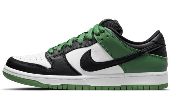 Кроссовки Nike Dunk SB Low Pro "Classic Green" - черно-зеленые, для мужчин и женщин, низкие, прочные и антискользящие, модель черно-белая"