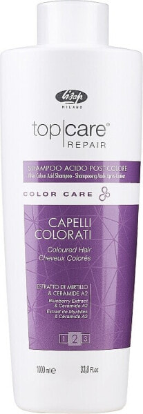 Shampoo für Haare nach dem Färben mit niedrigem pH-Wert - Lisap Top Care Repair Color Care After Color Acid Shampoo 250 ml