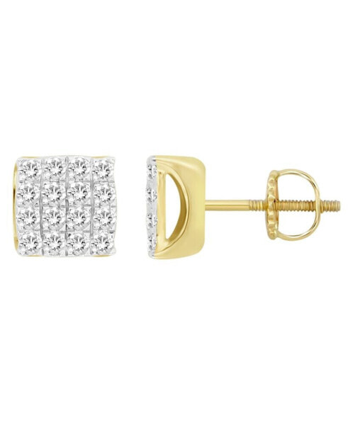 Men's Diamond (3/4 ct.t.w.) Earring Set in 10k Yellow Gold
