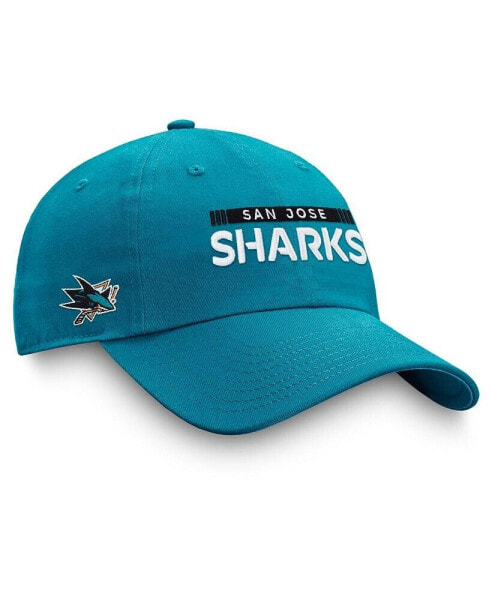 Men's Teal San Jose Sharks Authentic Pro Rink Adjustable Hat