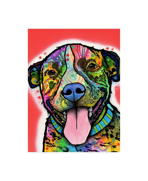 Dean Russo Smiling Pit Bull Zoey Canvas Art - 27" x 33.5"