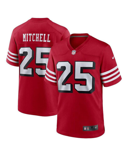 Men's Elijah Mitchell Scarlet San Francisco 49ers Alternate Team Game Jersey