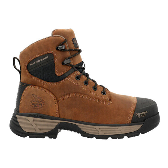 Georgia Boots Durablend Edge 6 Inch Alloy Toe Work Mens Brown Work Safety Shoes