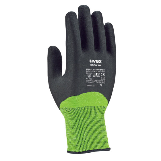 UVEX Arbeitsschutz C500 XG - Anthracite - Lime - Green - Grey - EUE - Adult - Adult - Unisex - Polyethylene - Viscose - Fiber - Polyamide