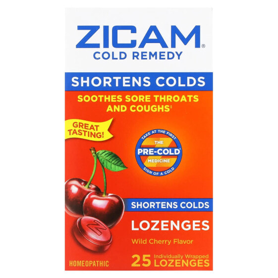 Cold Remedy, Lozenges, Wild Cherry , 25 Individually Wrapped Lozenges